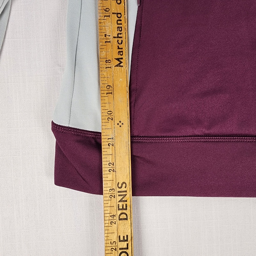 PINK Victoria's Secret Pullover Womens XS Burgundy Pink Colorblock Polyester - Picture 6 of 11